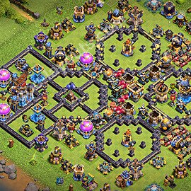 Die Anti 3 Sterne Base RH18 + Link 2026 - COC Rathaus 18 Kopieren Base - #70