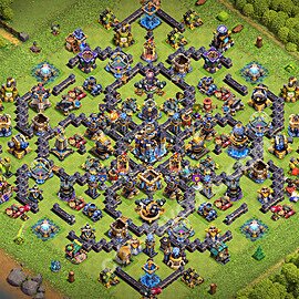 TH18 Anti 3 Stars Base Plan with Link, Copy Town Hall 18 Base Design 2026, #75