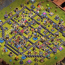Ustawienie bazy do obrony TH18 z linkiem, Anty Powietrze / Electro Smok - Ratusz poziom 18 - COC 2026 - #82