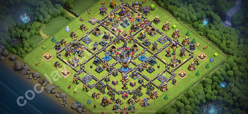 Municipio livello 18 Base + Link, Ibrido - Miglior Disposizione Villaggio per Difesa COC 2026 TH18 - #18