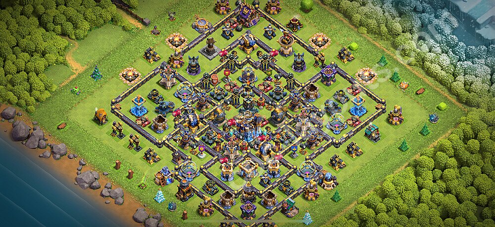 Top Anti 2 Etoiles Base HDV 18 + Lien (Link), Ligue des légendes 2026 - Hôtel de Ville 18 Défense Base Copier - #28