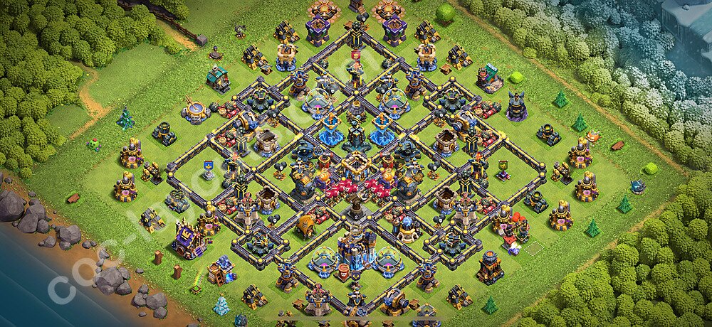 Diseño de aldea para Defensa Ayuntamiento 18 Copiar - COC TH18 Perfecta Distribucion 2026 + Enlace - #29