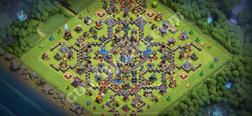 Ustawienie bazy do obrony TH18 z linkiem, Hybrydowy - Ratusz poziom 18 - COC 2026 - #3