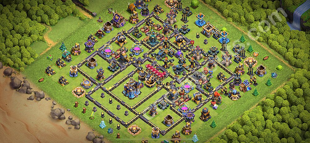 TH18 Trophy Base Plan with Link, Legend League, Anti Everything, Copy Town Hall 18 Base Design 2026, #33