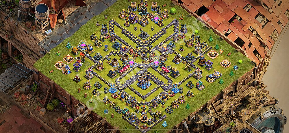 TH18 Trophy Base Plan with Link, Copy Town Hall 18 Base Design 2026, #39