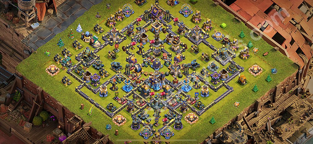 Ustawienie bazy do obrony TH18 z linkiem, Legenda Ligi - Ratusz poziom 18 - COC 2026 - #4