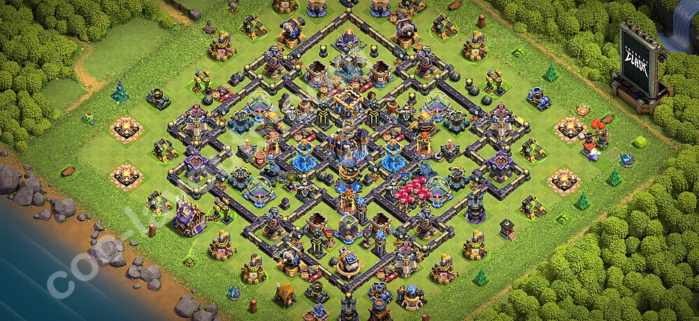 TH18 Anti 2 Stars Base Plan with Link, Hybrid, Copy Town Hall 18 Base Design 2026, #5