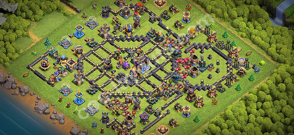 Diseño de aldea Anti 2 Estrellas Ayuntamiento 18 Copiar - COC TH18 Perfecta Distribucion 2026 + Enlace - #53