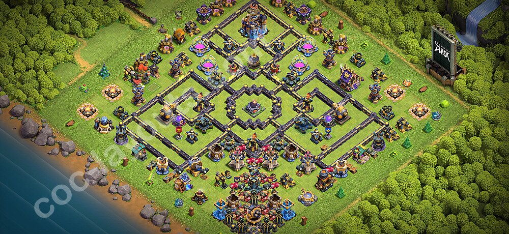 Gute Base für Verteidigung RH18 + Link 2026 -  COC Rathaus 18 Kopieren Base - #55