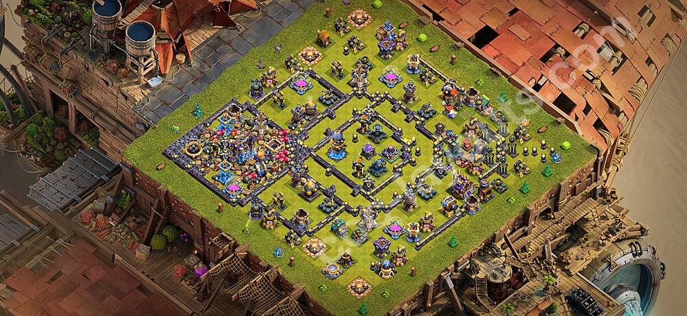 Die Anti 3 Sterne Base RH18 + Link 2026 - COC Rathaus 18 Kopieren Base - #56