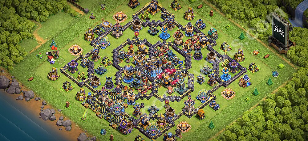 TH18 Anti 3 Stars Base Plan with Link, Hybrid, Copy Town Hall 18 Base Design 2026, #6