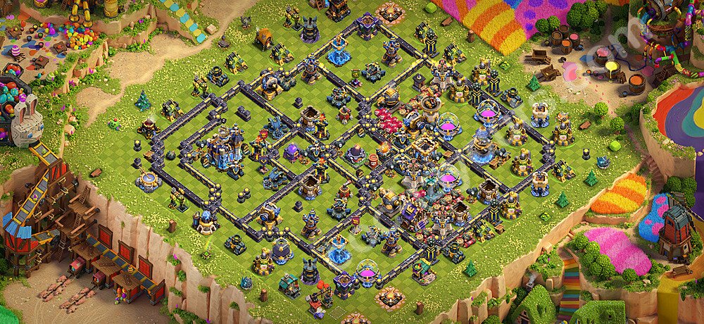 TH18 Trophy Base Plan with Link, Copy Town Hall 18 Base Design 2026, #62
