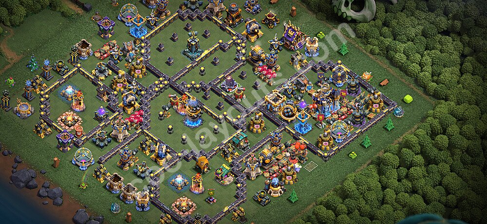 TH18 Anti 3 Stars Base Plan with Link, Copy Town Hall 18 Base Design 2026, #64