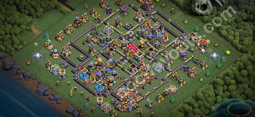 TH18 Anti 3 Stars Base Plan with Link, Copy Town Hall 18 Base Design 2026, #65