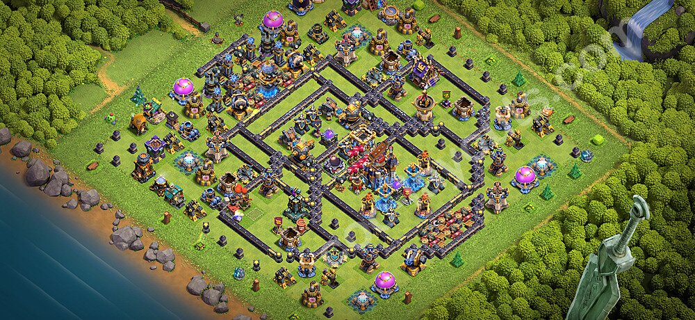 Municipio livello 18 Anti 3 Stelle Base + Link - Miglior Disposizione Villaggio per Difesa COC 2026 TH18 - #71