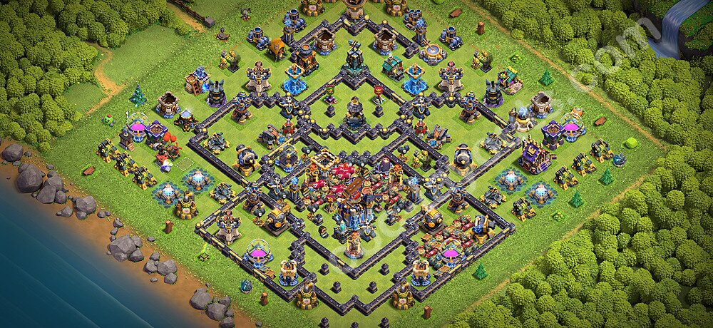 TH18 Anti 3 Stars Base Plan with Link, Anti Everything, Copy Town Hall 18 Base Design 2026, #72