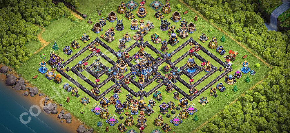 Gute Base für Verteidigung RH18 + Link 2026 -  COC Rathaus 18 Kopieren Base - #74