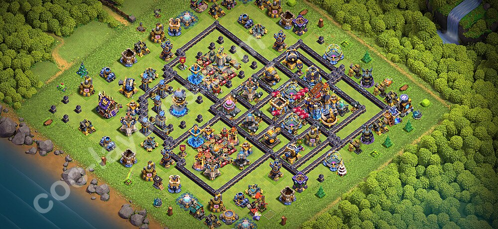 Ustawienie bazy do obrony TH18 z linkiem, Legenda Ligi - Ratusz poziom 18 - COC 2026 - #79
