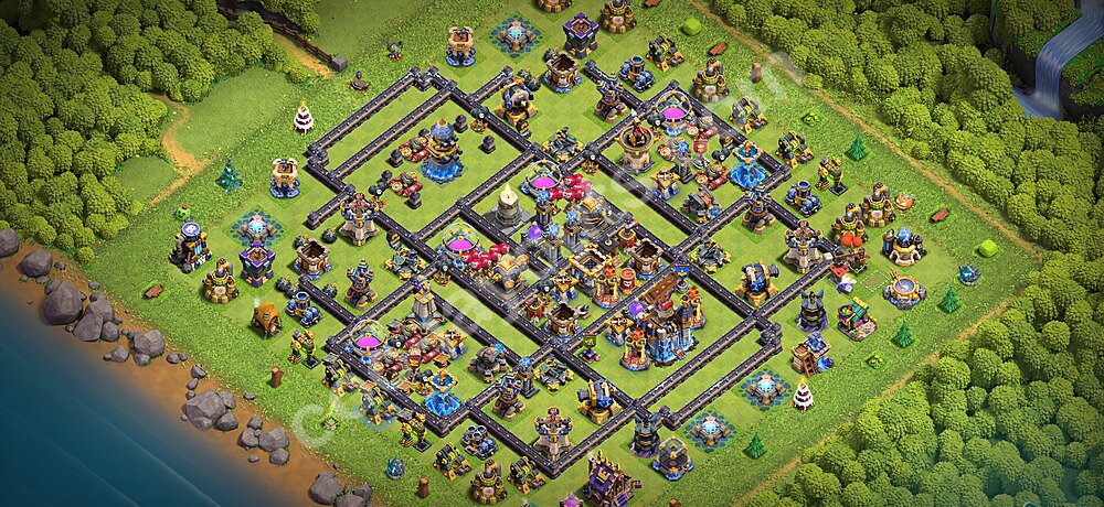 Anti Dragon TH18 Base Plan with Link, Copy Town Hall 18 Anti Air Design 2026, #80