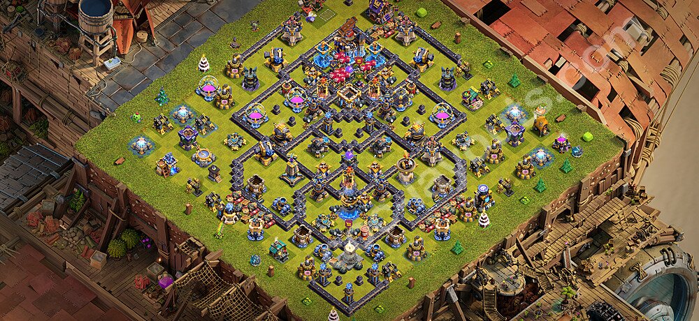 TH18 Anti 3 Stars Base Plan with Link, Copy Town Hall 18 Base Design 2026, #83