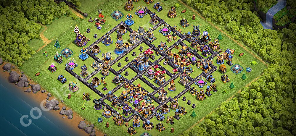 TH18 Anti 3 Stars Base Plan with Link, Copy Town Hall 18 Base Design 2026, #85