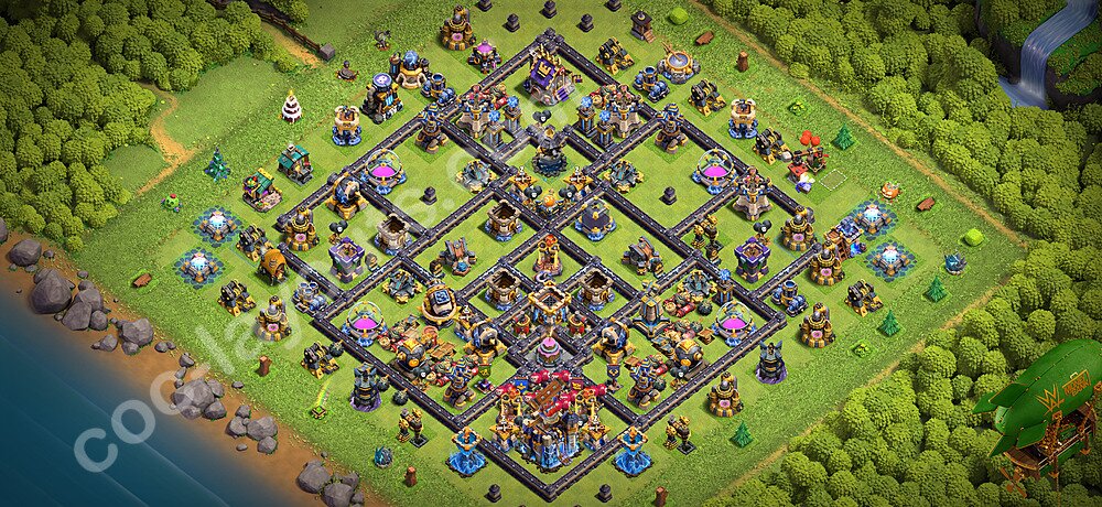 TH18 Anti 3 Stars Base Plan with Link, Copy Town Hall 18 Base Design 2026, #86