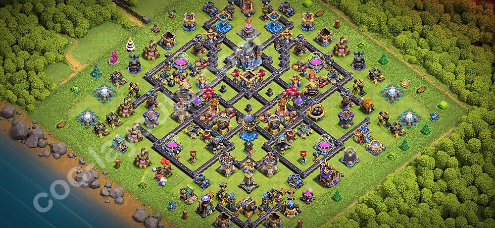 Die Anti Dragon Base für Verteidigung RH18 + Link 2026 - COC Rathaus 18 Kopieren Base - #89