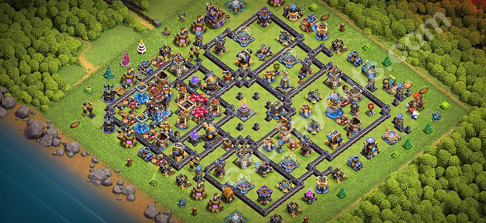 TH18 Anti 2 Stars Base Plan with Link, Copy Town Hall 18 Base Design 2026, #90