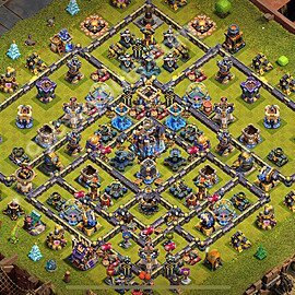 Municipio livello 18 Base + Link, Anti 3 stelle - Miglior Disposizione villaggio per Farming COC 2026 TH18 - #13