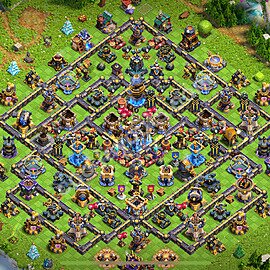 Diseño de aldea para farming Ayuntamiento 18 Copiar, Anti 3 Estrellas - COC TH18 Perfecta Distribucion 2026 + Enlace - #15