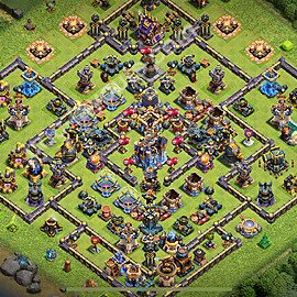 Ustawienie bazy do farma TH18 z linkiem, Anty 3 Gwiazdki, Hybrydowy - Ratusz poziom 18 - COC 2026, #2