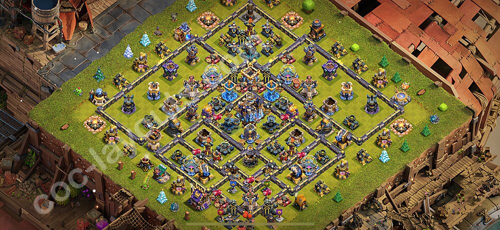 Municipio livello 18 Base + Link, Anti 3 stelle - Miglior Disposizione villaggio per Farming COC 2026 TH18 - #13