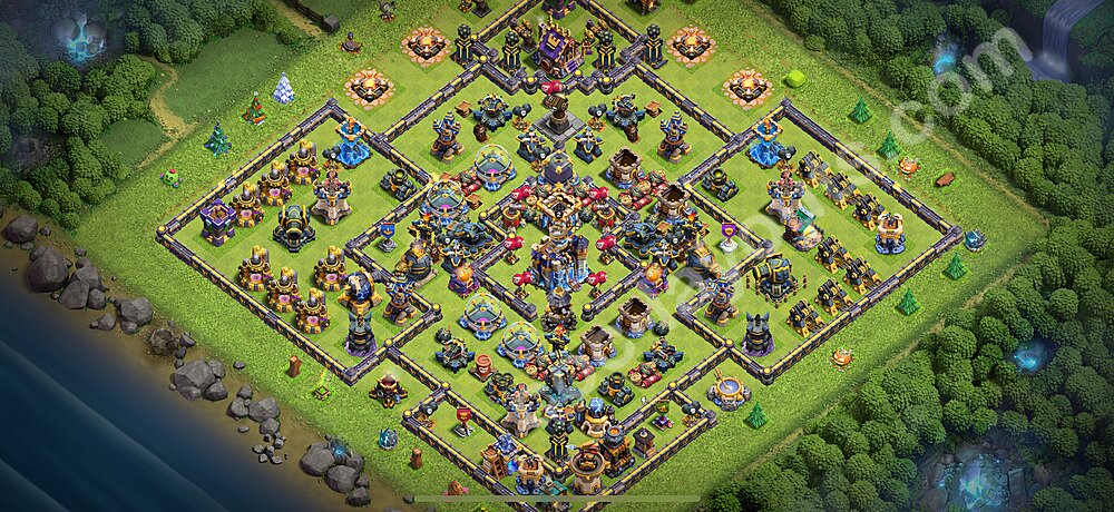 Ustawienie bazy do farma TH18 z linkiem, Anty 3 Gwiazdki, Hybrydowy - Ratusz poziom 18 - COC 2026, #2