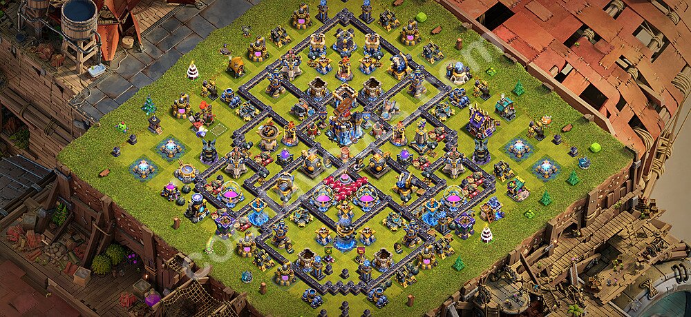 Base plan TH18 (design / layout) with Link, Anti 3 Stars, Hybrid for Farming 2026, #22