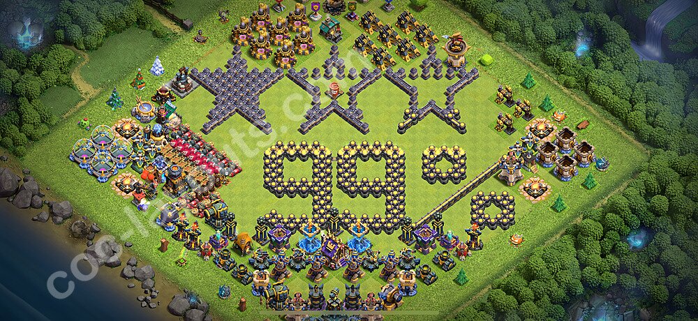 Ustawienie baza Troll Funny TH18 z linkiem - Ratusz poziom 18 - COC 2026 - #1