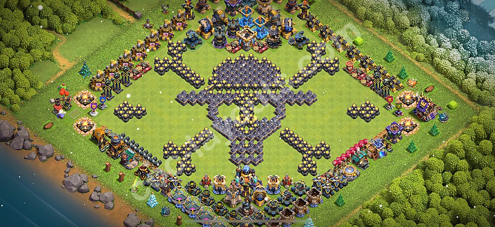 Ustawienie baza Troll Funny TH18 z linkiem - Ratusz poziom 18 - COC 2026 - #10