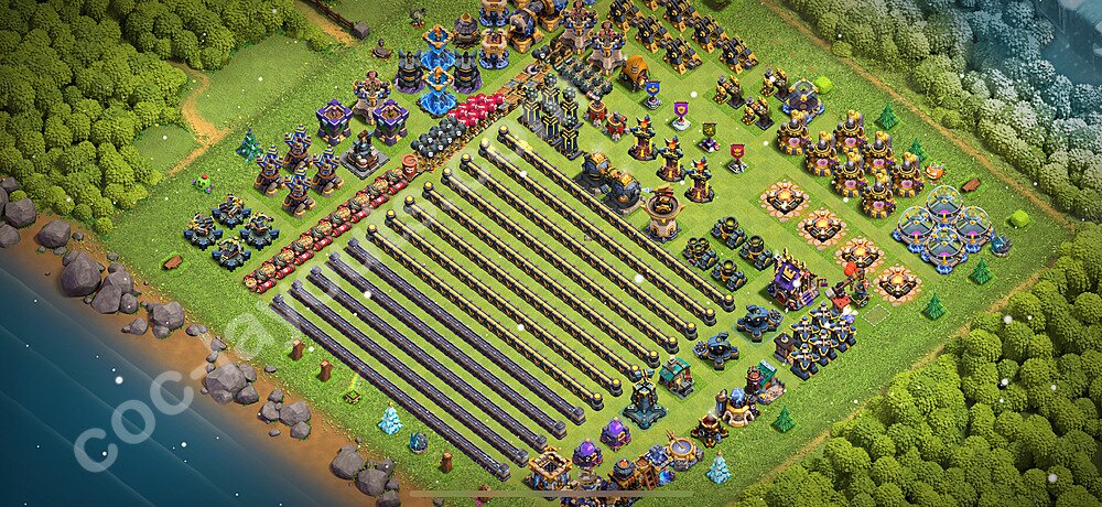Troll Funny Diseño de aldea Ayuntamiento 18 Copiar - COC TH18 Perfecta Art Distribucion 2026 + Enlace - #9
