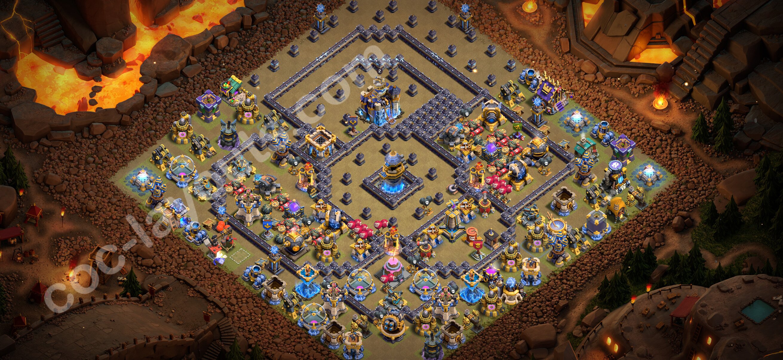 TH18 War Base #162 – TH18 layout preview