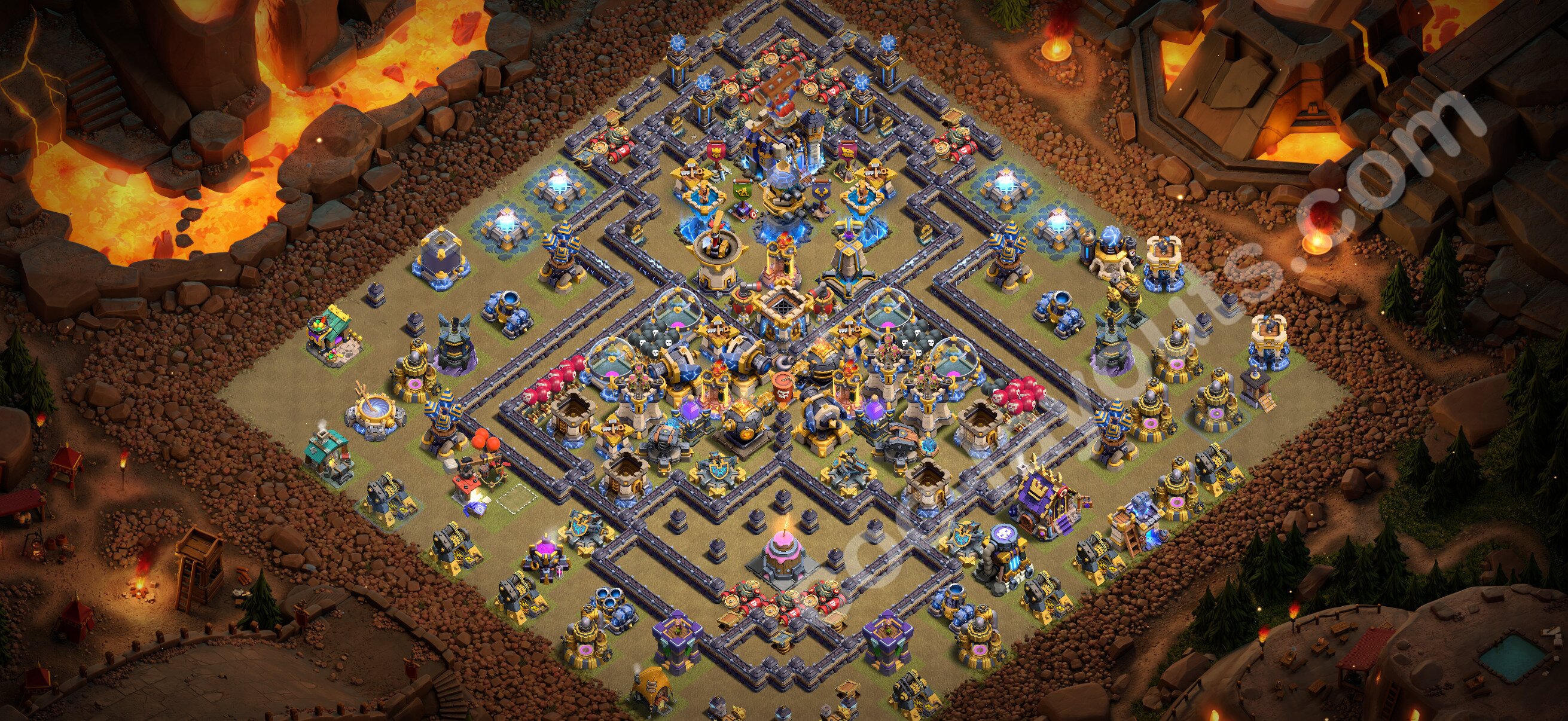TH18 War Base #161 – TH18 layout preview