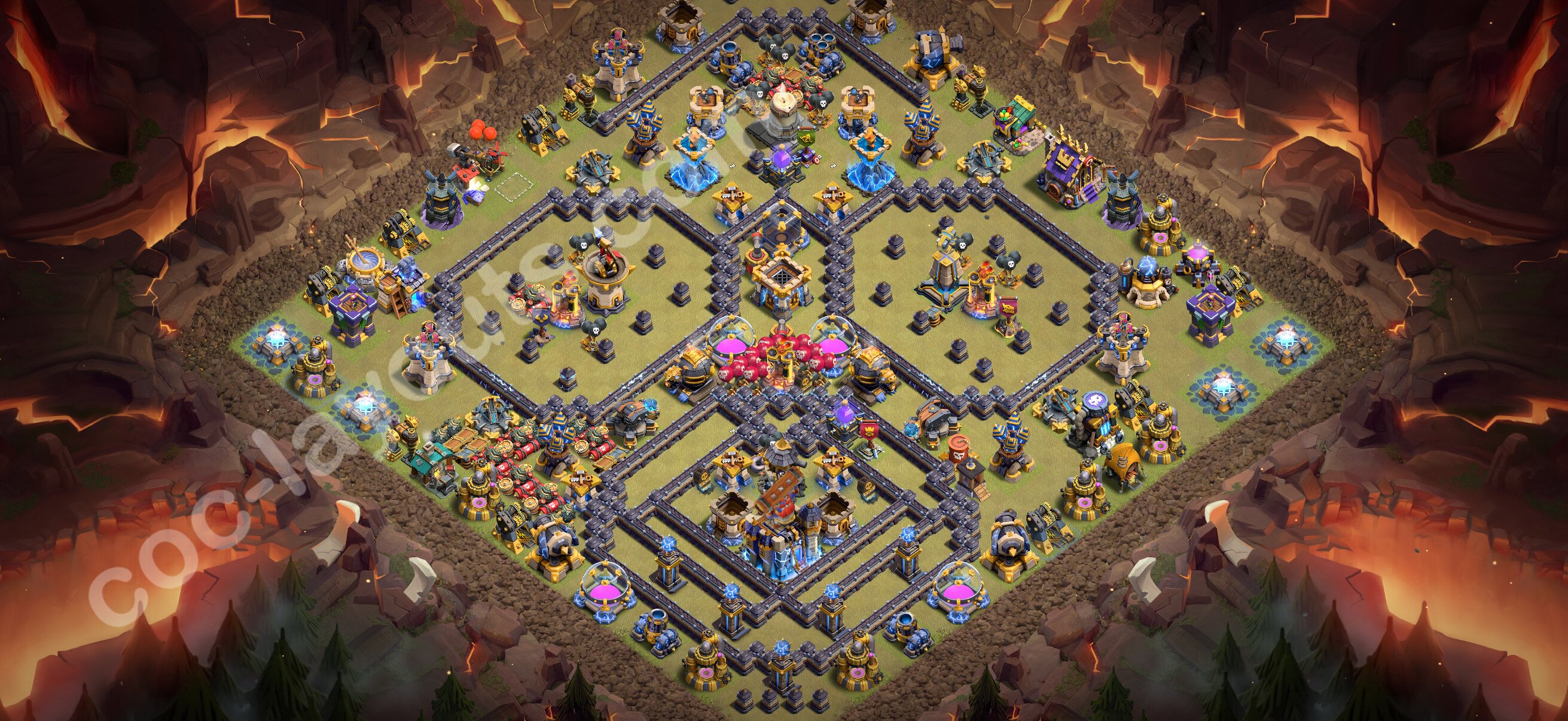 TH18 War Base #175 – TH18 layout preview