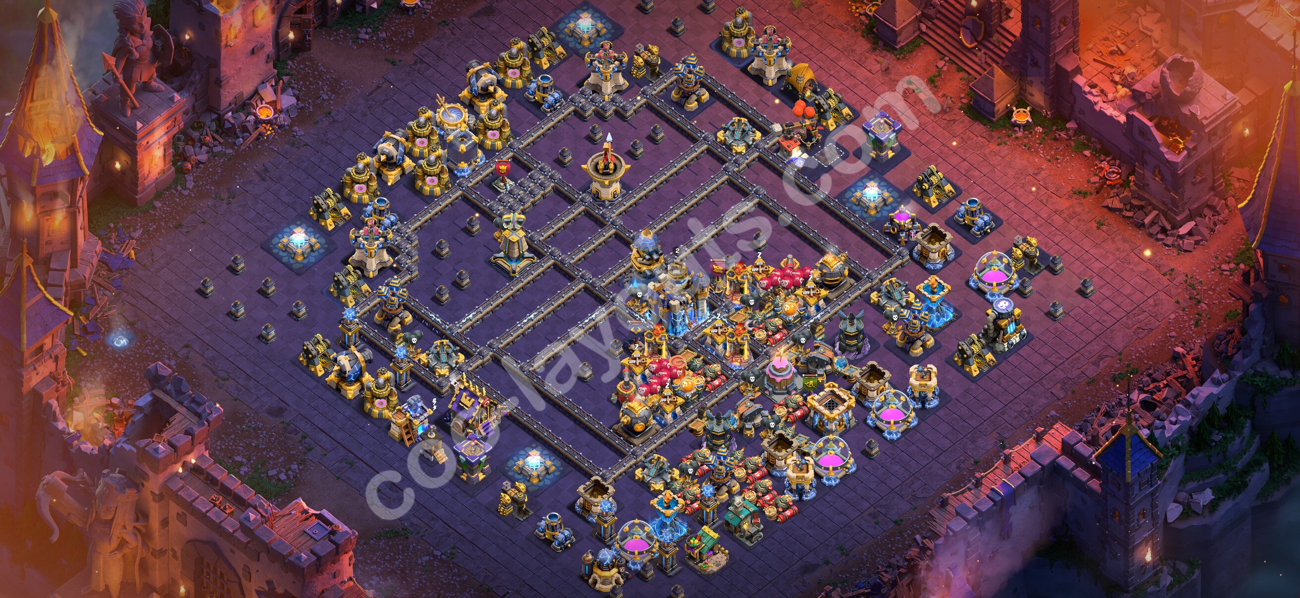 TH18 War Base #176 – TH18 layout preview