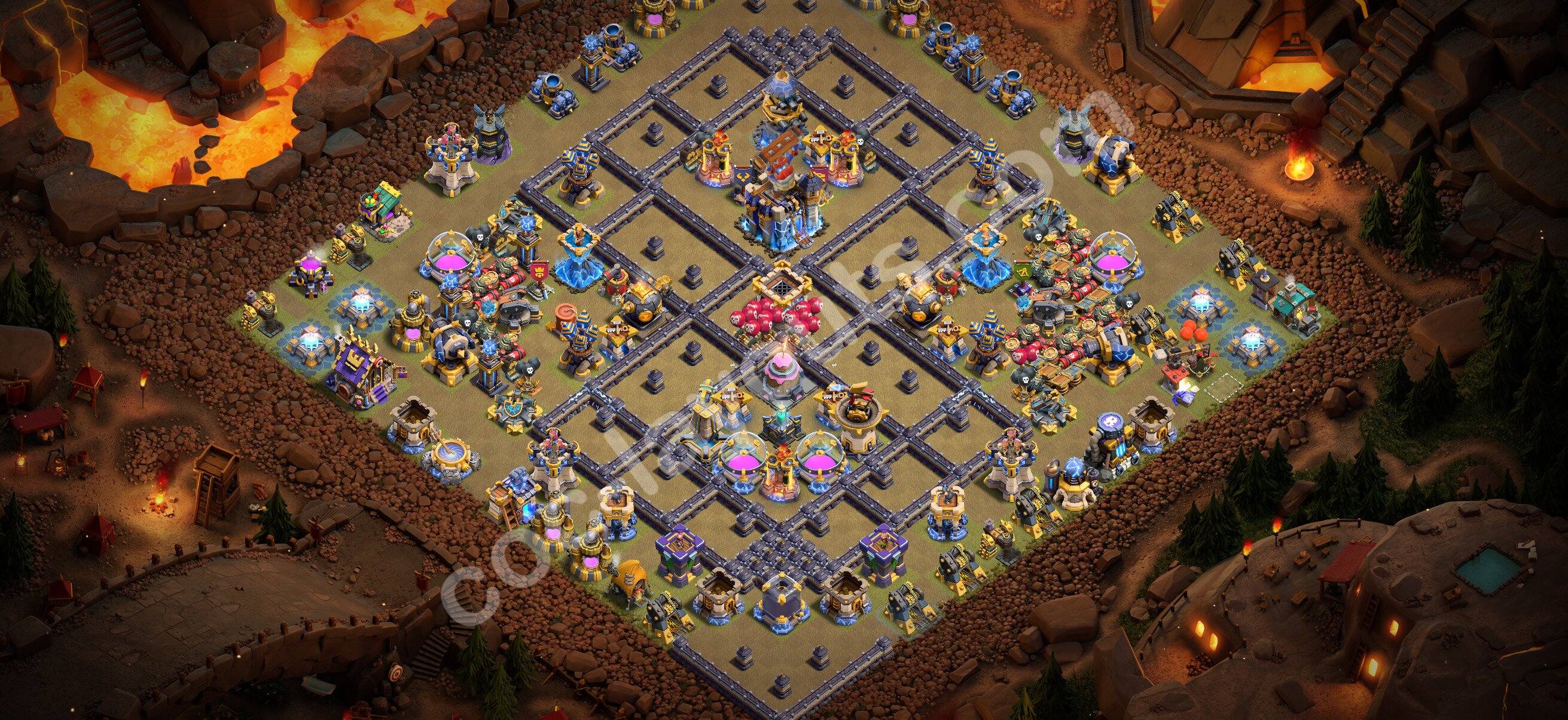 TH18 War Base #181 – TH18 layout preview