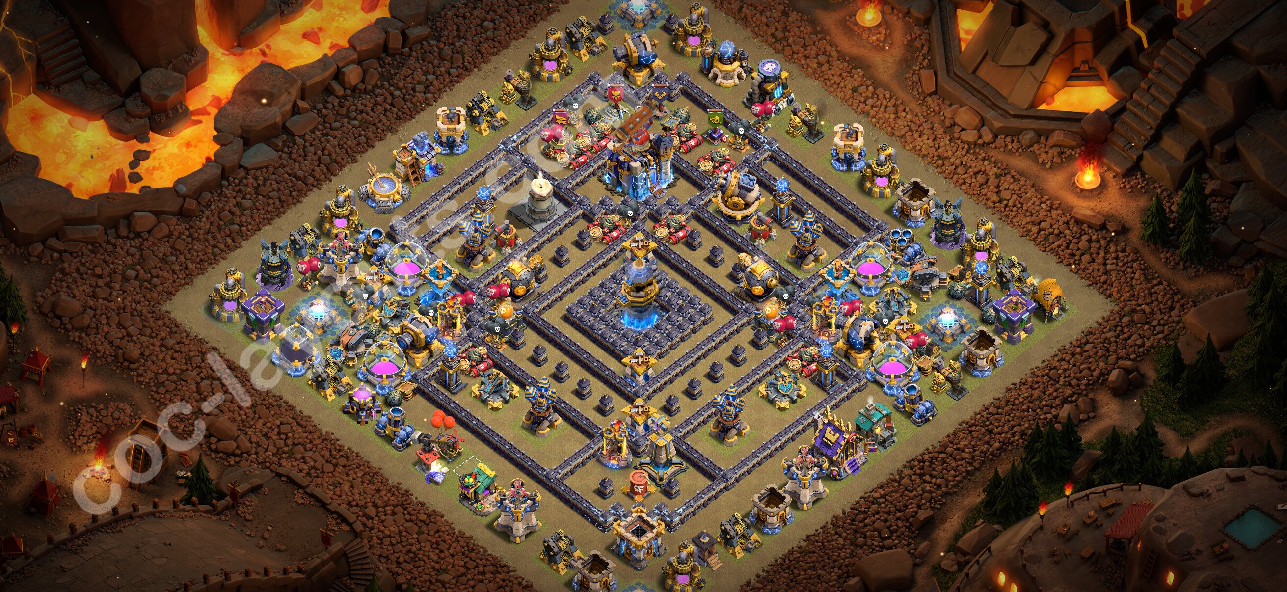 TH18 War Base #183 – TH18 layout preview