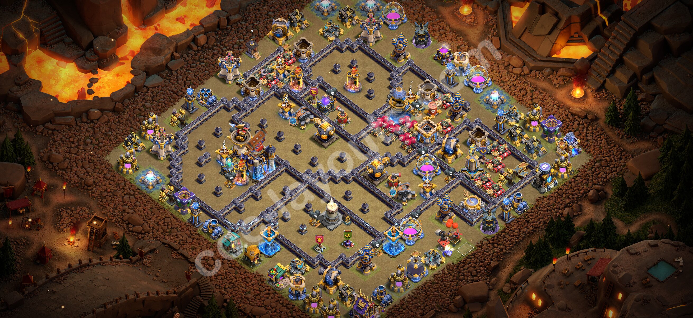 TH18 War Base #182 – TH18 layout preview