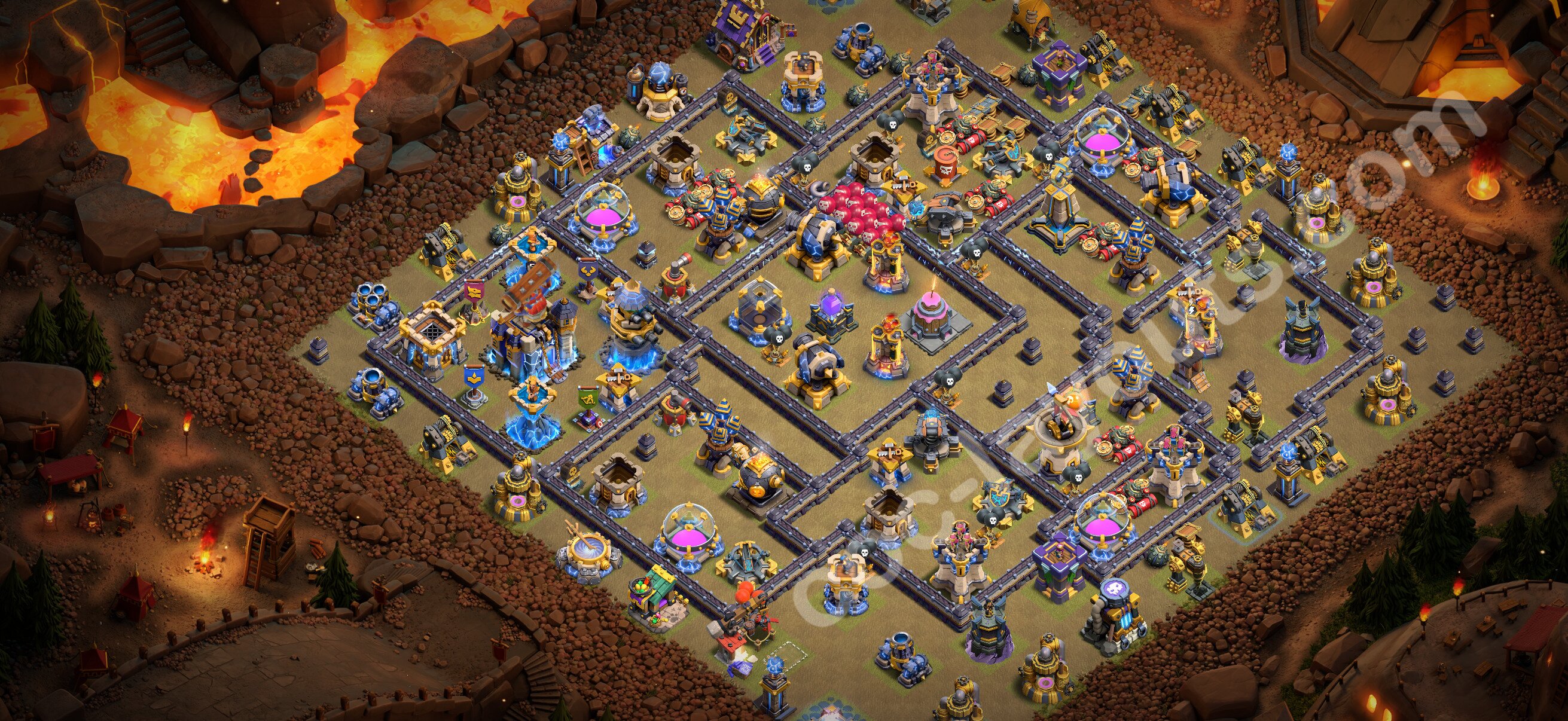 TH18 War Base #185 – TH18 layout preview