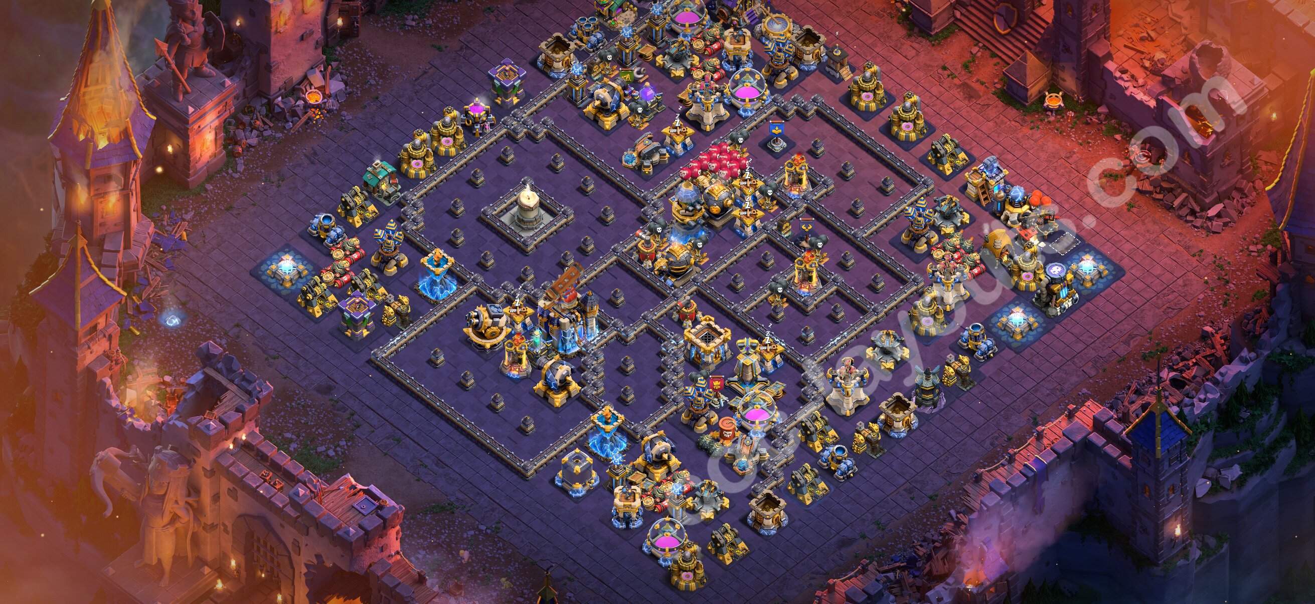 TH18 War Base #187 – TH18 layout preview