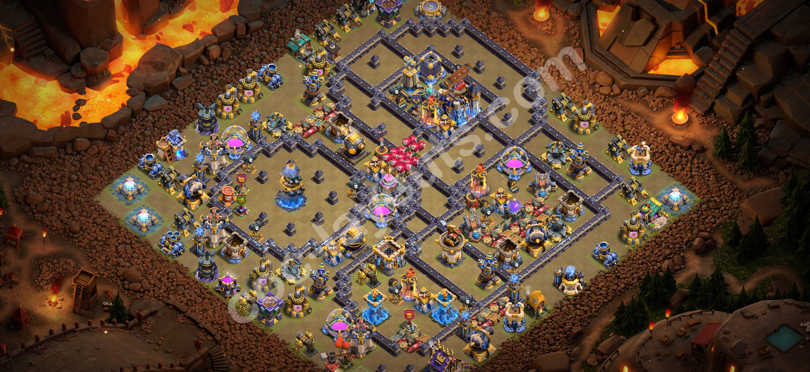 TH18 War Base #186 – TH18 layout preview