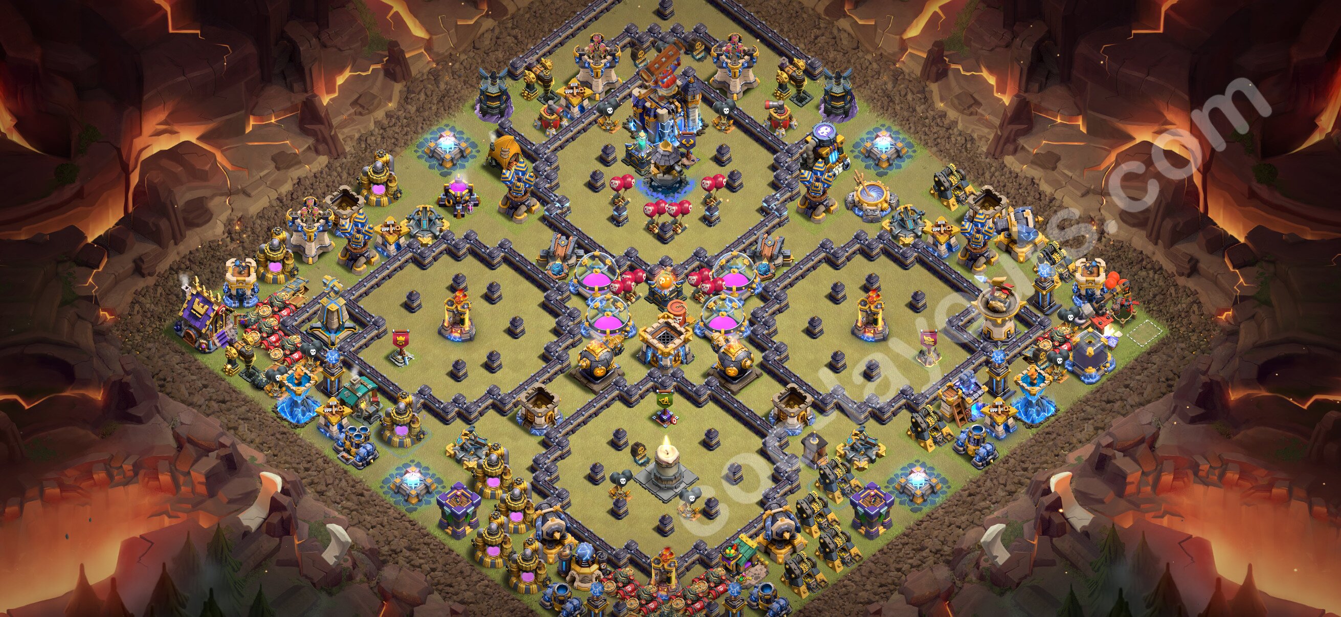 TH18 War Base #188 – TH18 layout preview