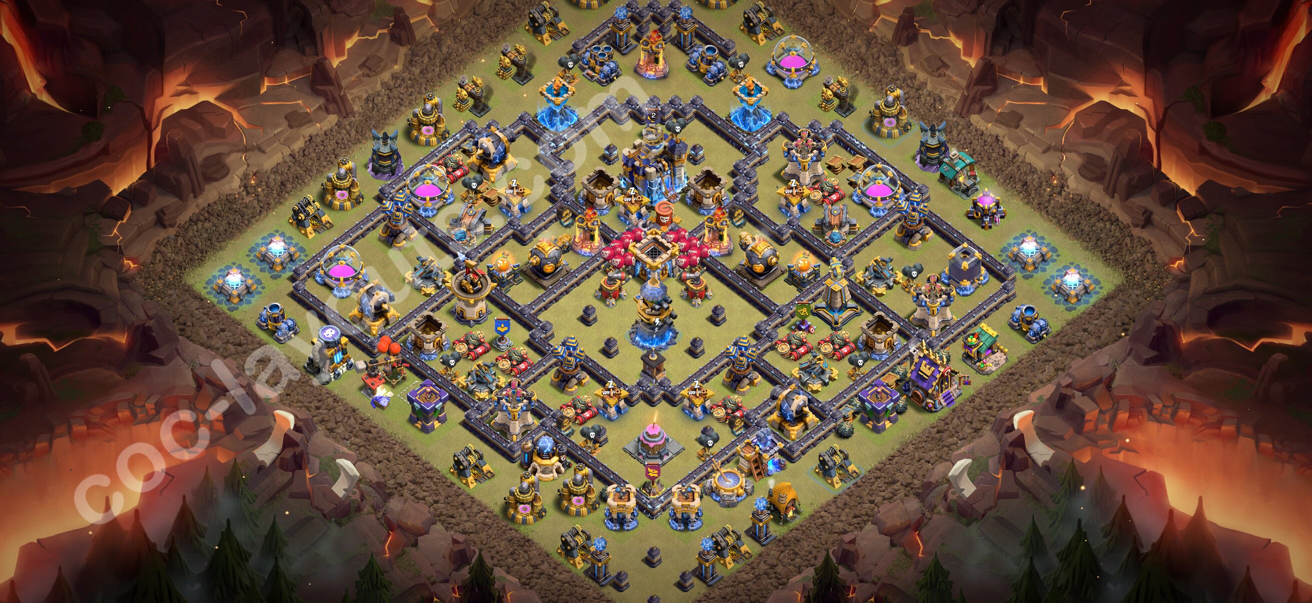 TH18 War Base #189 – TH18 layout preview