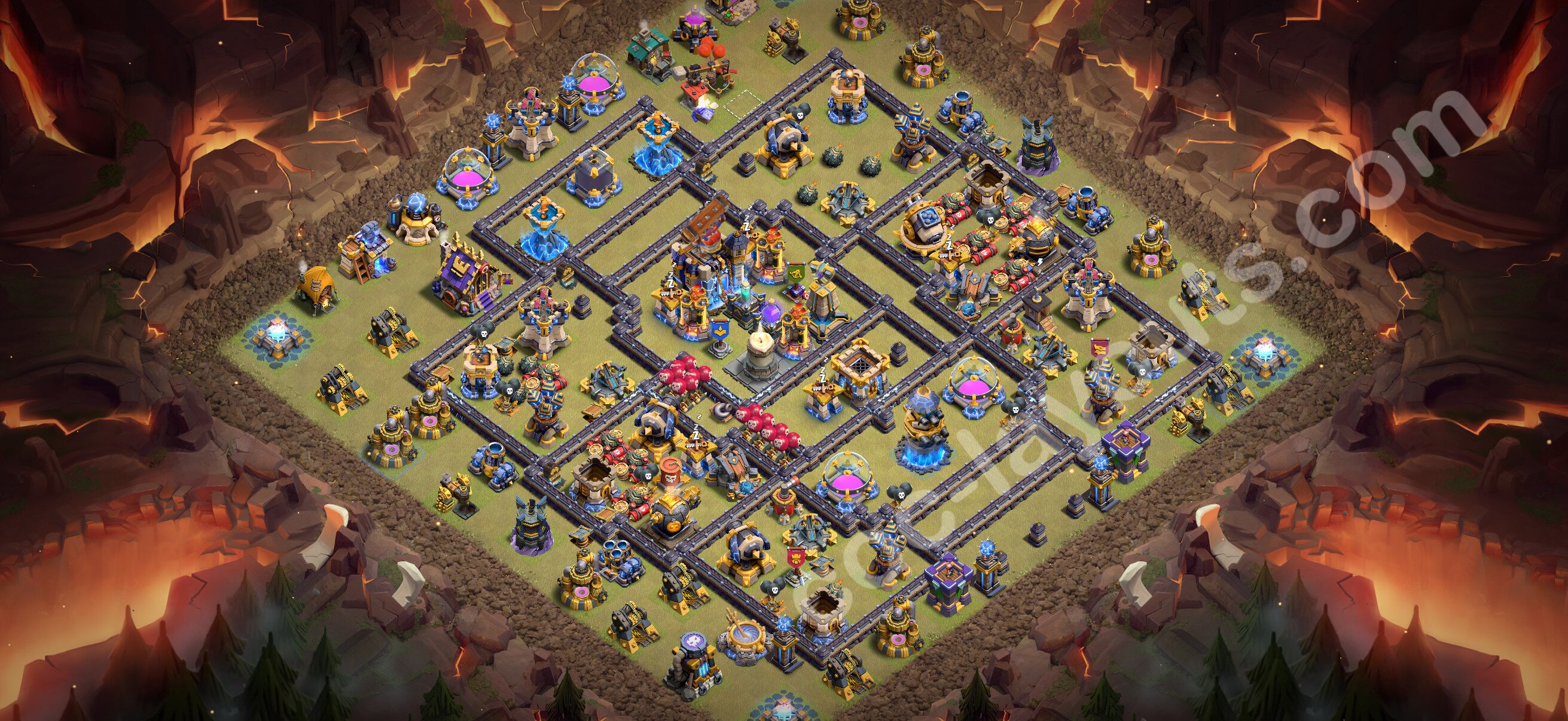 TH18 War Base #190 – TH18 layout preview